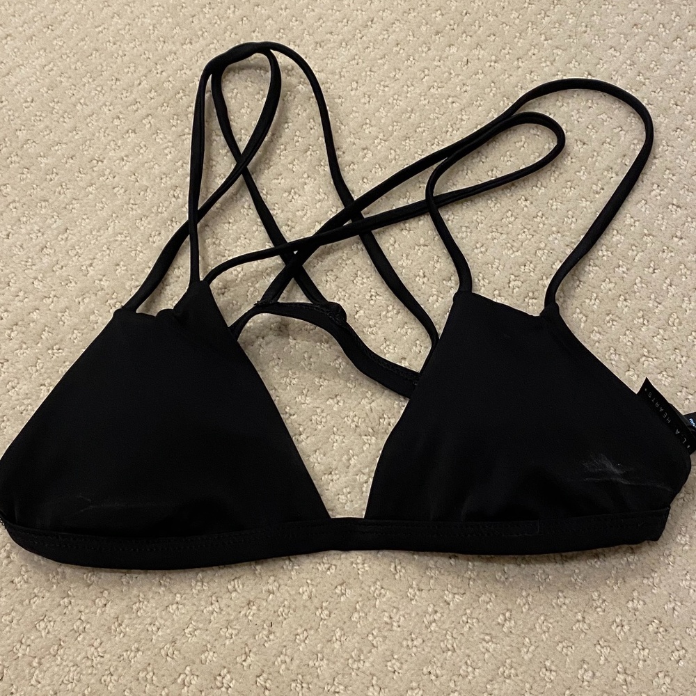 black bikini top